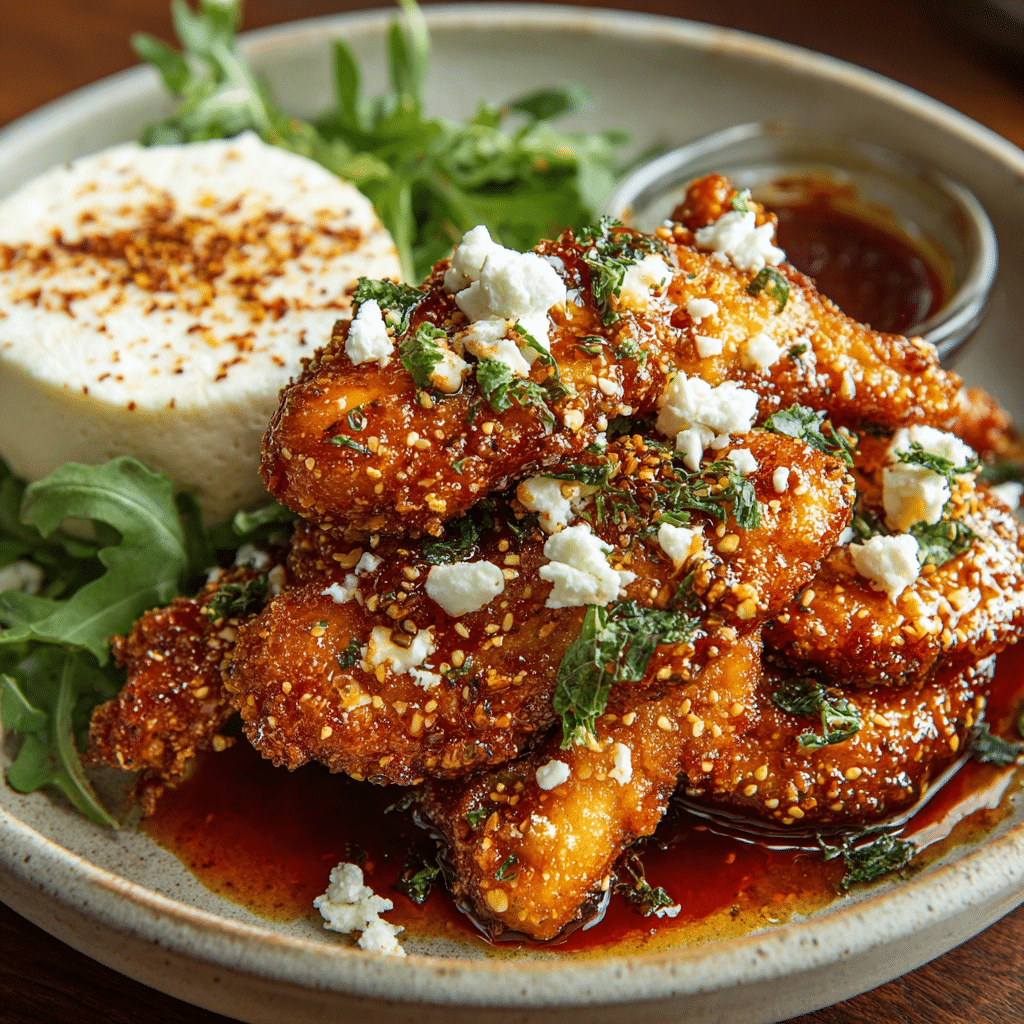 CRISPY HOT HONEY FETA CHICKEN Recipe - Recipe Image