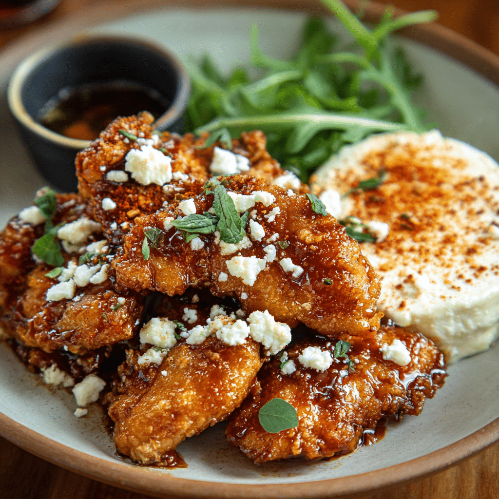 CRISPY HOT HONEY FETA CHICKEN Recipe - Recipe Image