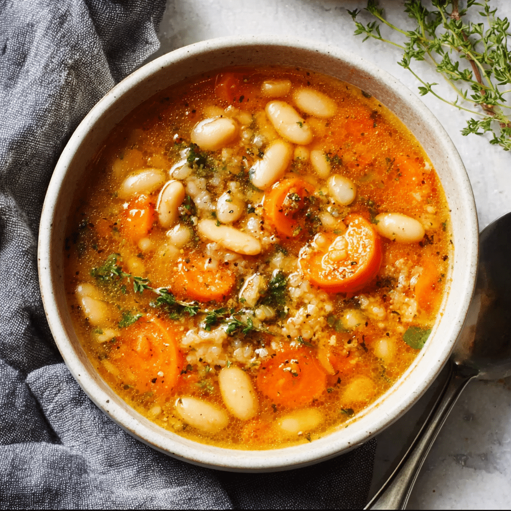 Parmesan Tomato Cannellini Bean Soup Recipe - Recipe Image