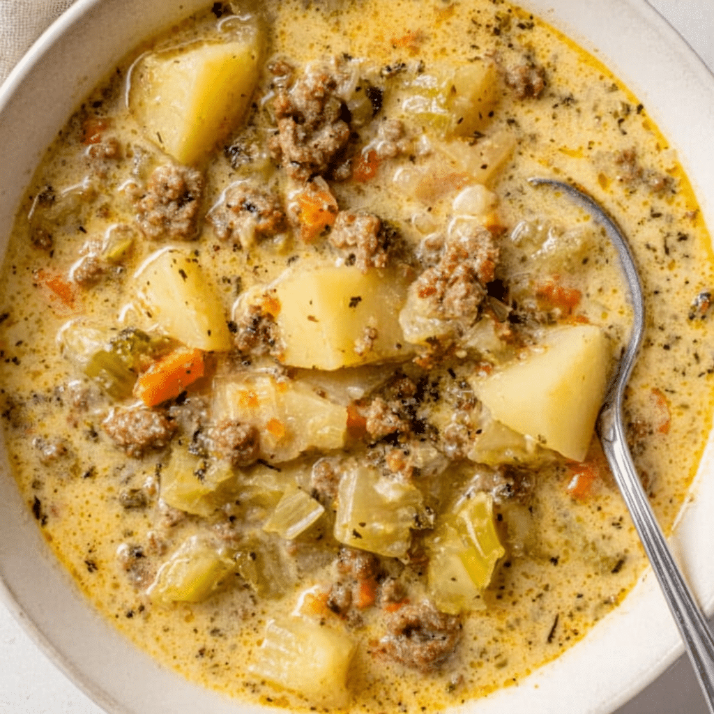 Recipe for Cheeseburger Soup Recipe - Recipe Image