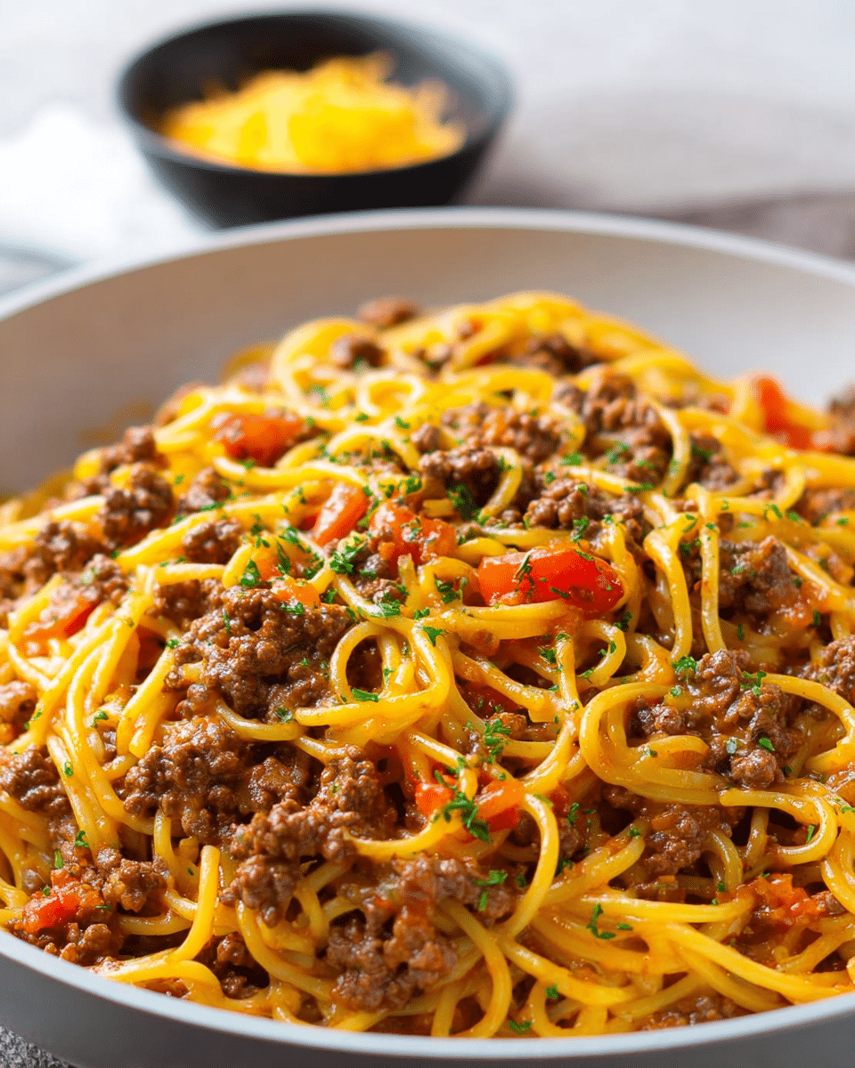 Crockpot Taco Spaghetti Recipe