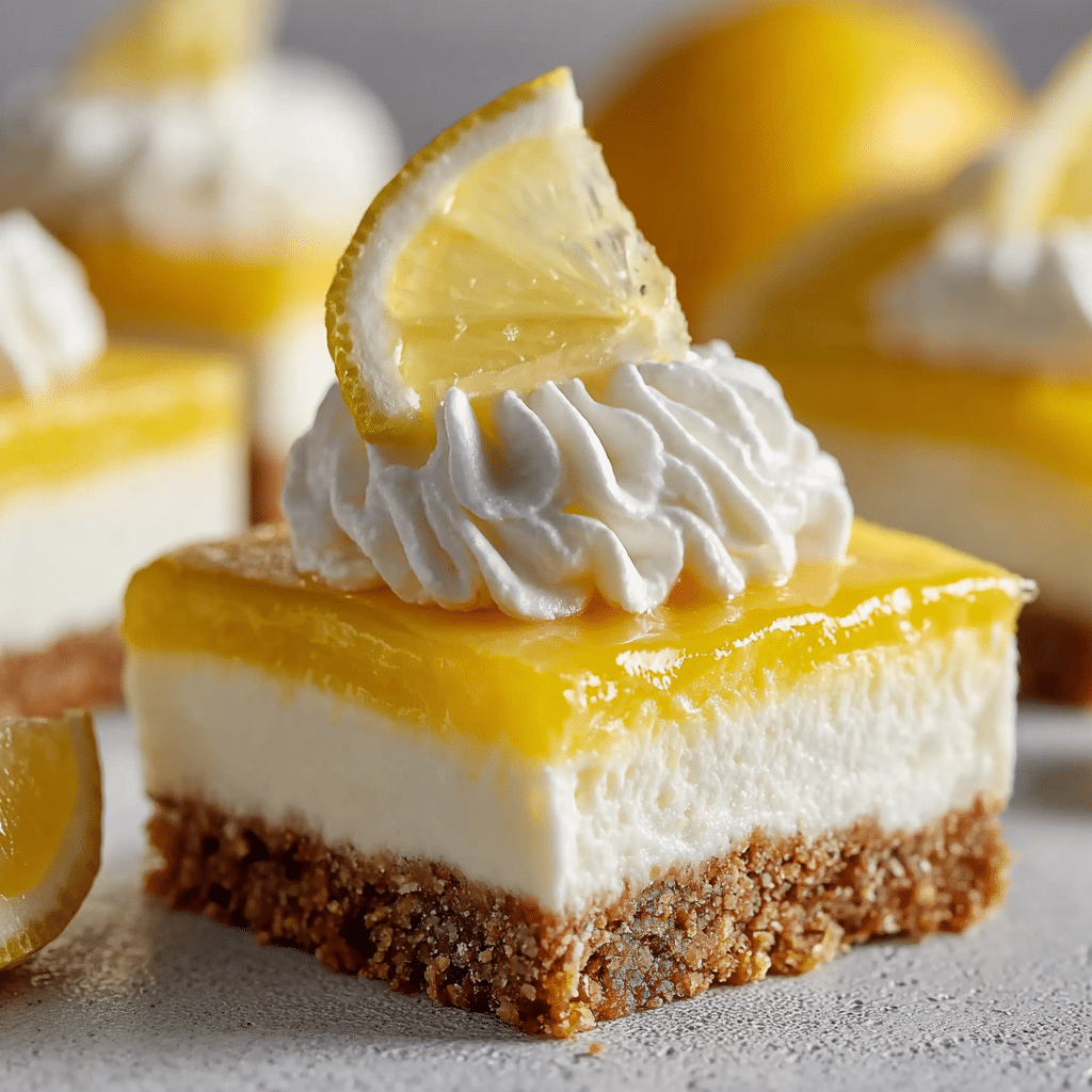 Lazy Day Lemon Cream Pie Bars Recipe - Recipe Image