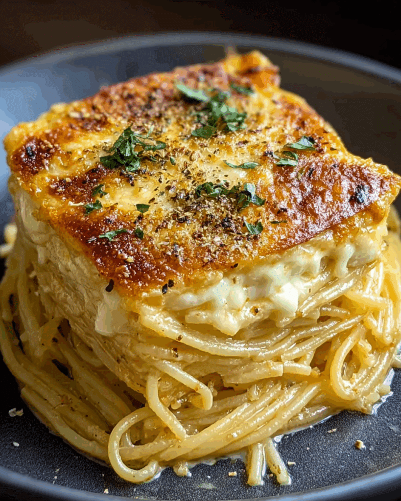 Baked Cream Cheese Spaghetti Casserole Recipe
