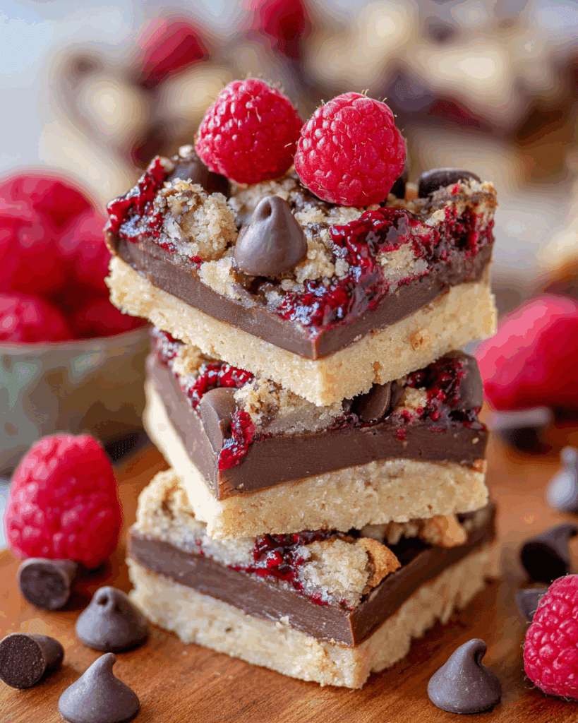 Chocolate Raspberry Crumb Bars Recipe