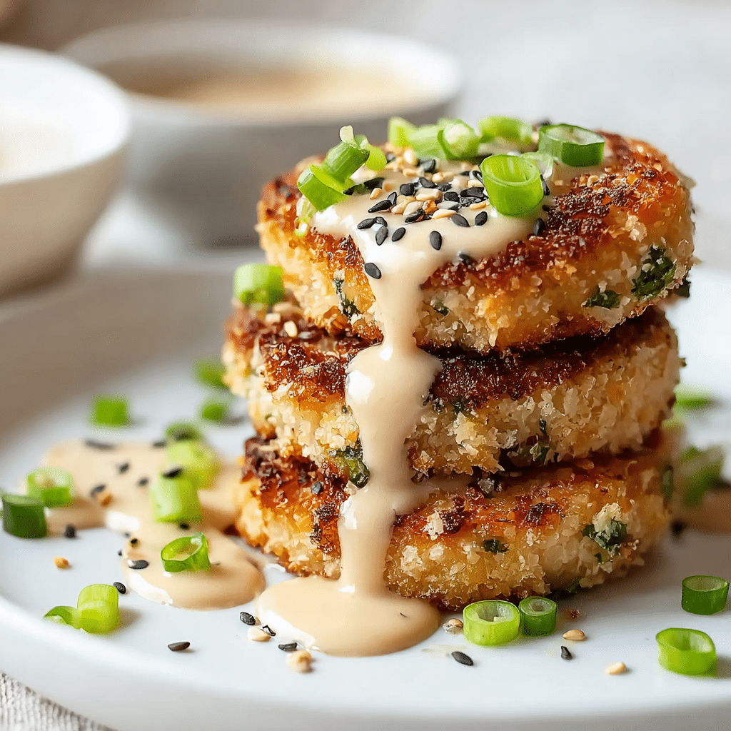 Bold Asian-Style Tuna Cakes with Spicy Mayo Recipe - Recipe Image