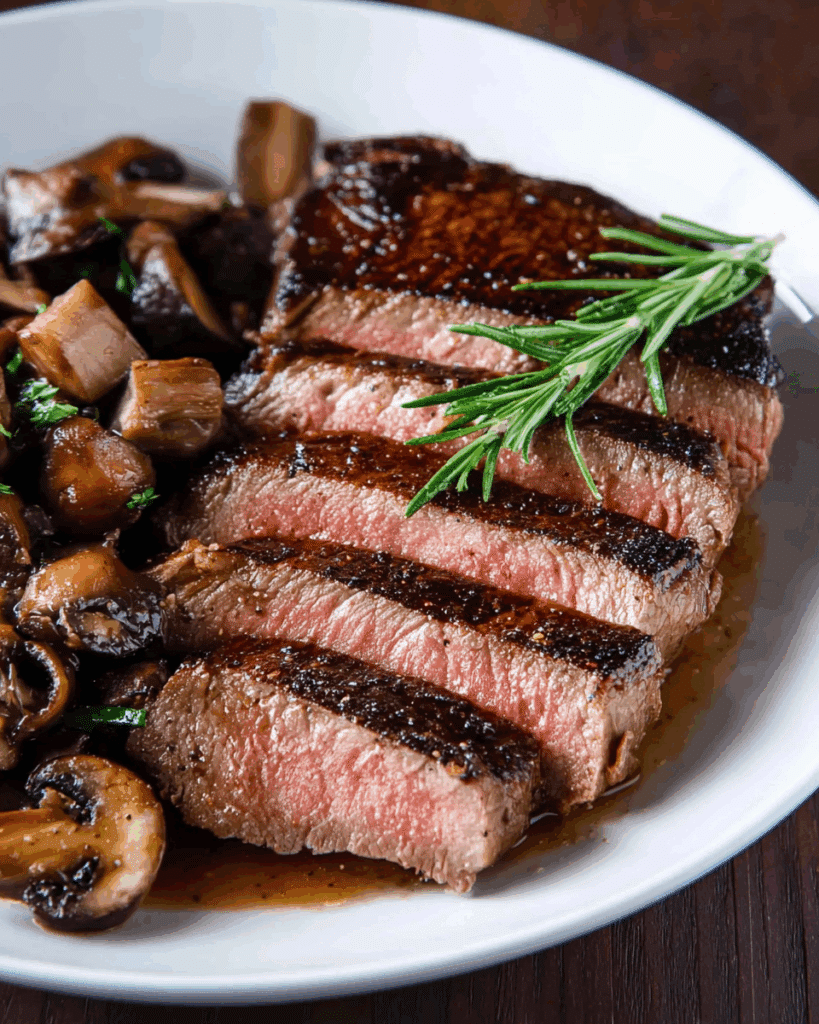 Garlic Mushroom Steak Recipe