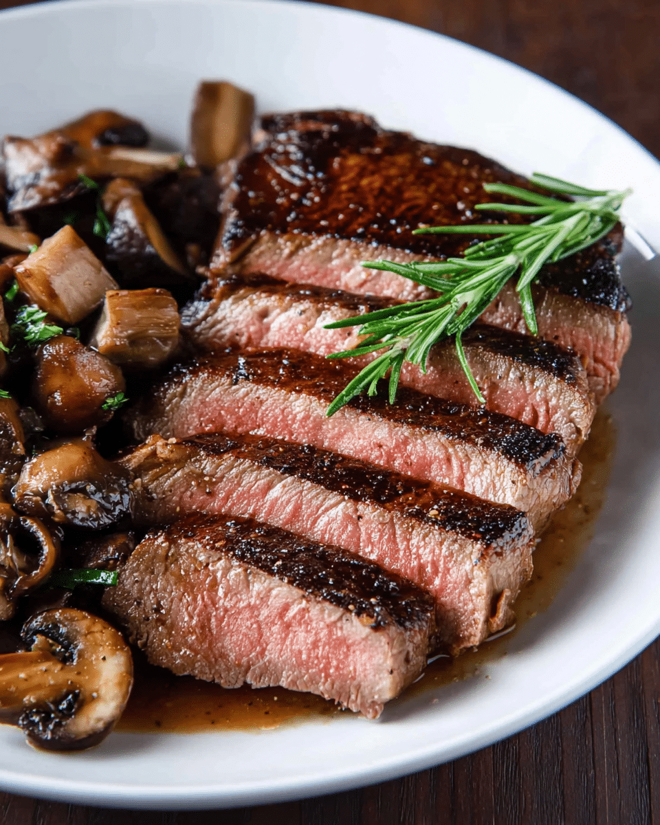Garlic Mushroom Steak Recipe