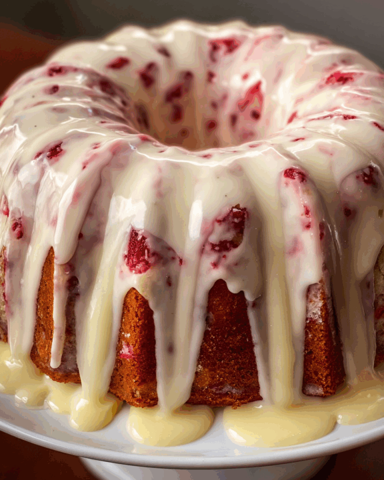 Homemade Strawberry Cream Cheese Pound Cake Recipe