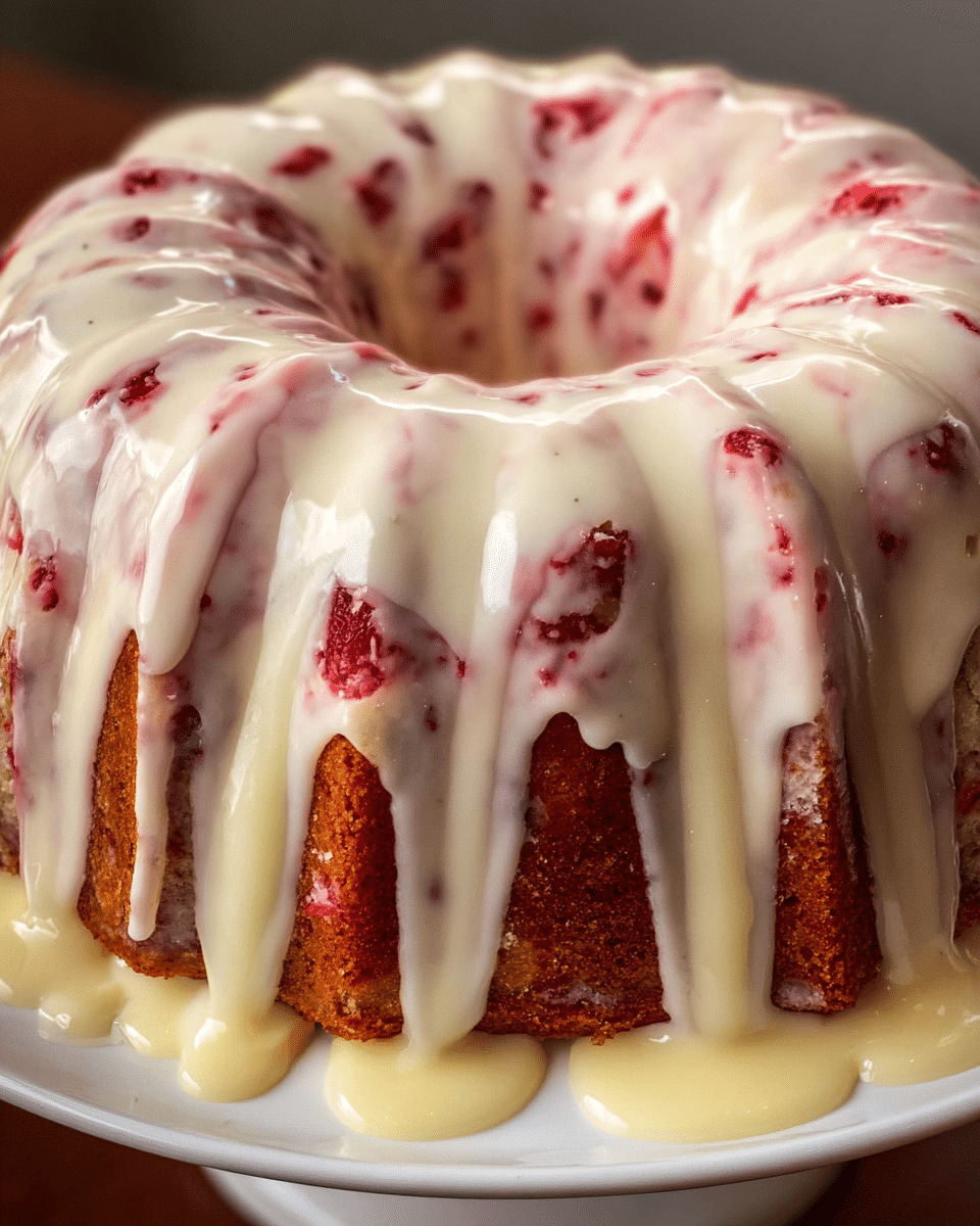 Homemade Strawberry Cream Cheese Pound Cake Recipe