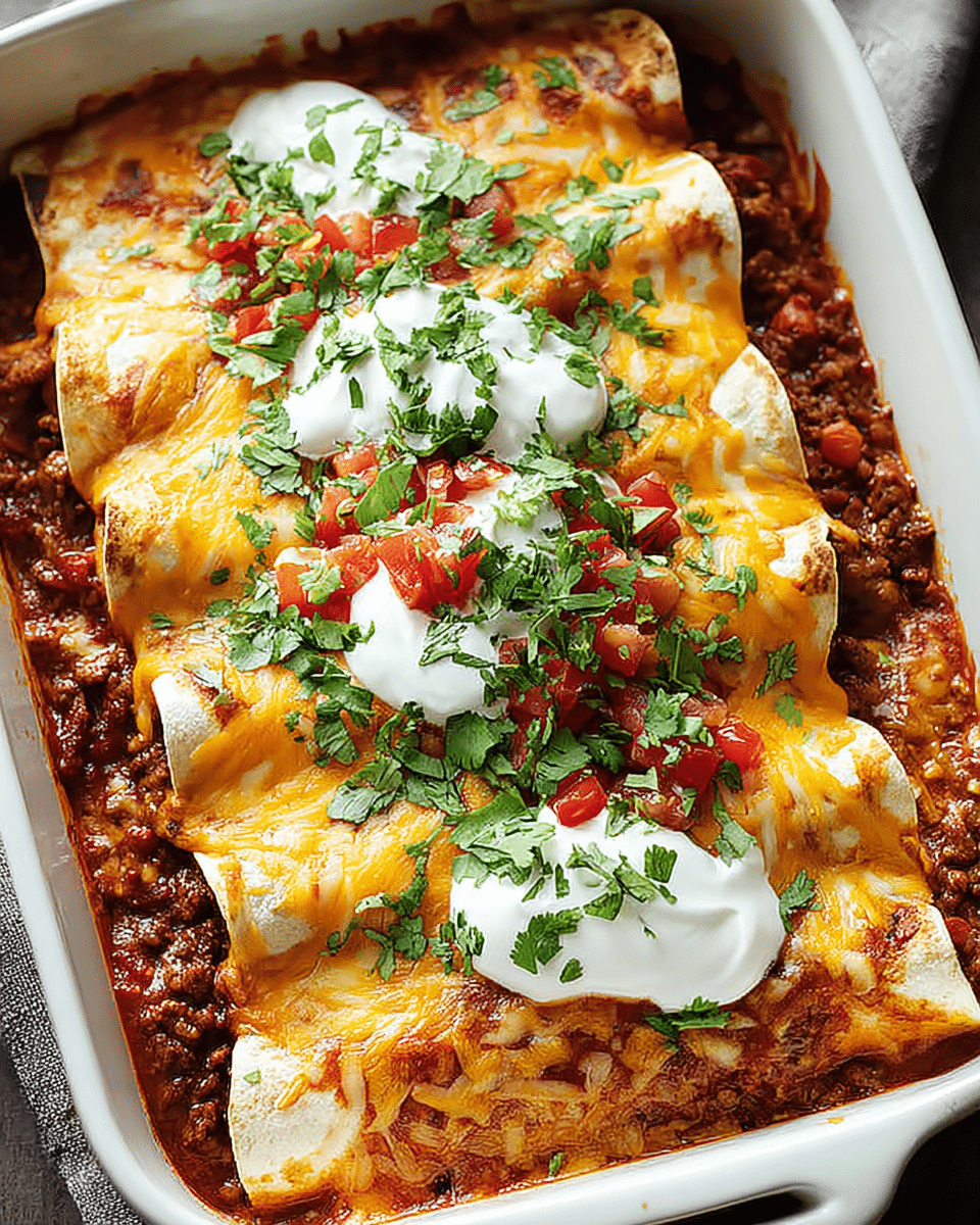 GROUND BEEF ENCHILADAS Recipe
