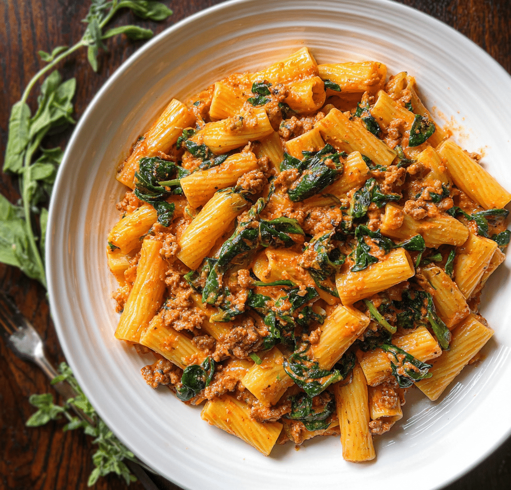 Creamy Sausage Rigatoni (One-Pan, 30-Minute Meal) Recipe 4 Creamy Sausage Rigatoni (One-Pan, 30-Minute Meal) Recipe