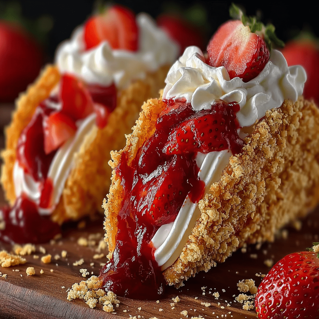 Strawberry Crunch Cheesecake Tacos Recipe - Recipe Image