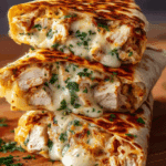 The Best Cheesy Garlic Chicken Wraps Recipe