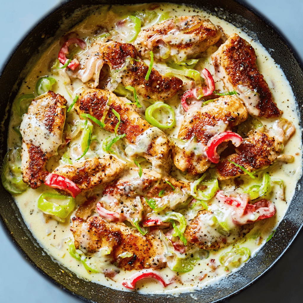Creamy Pepperoncini Chicken Skillet Recipe - Recipe Image