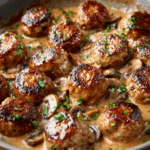 Gourmet Meatballs with Mushroom Sauce Recipe