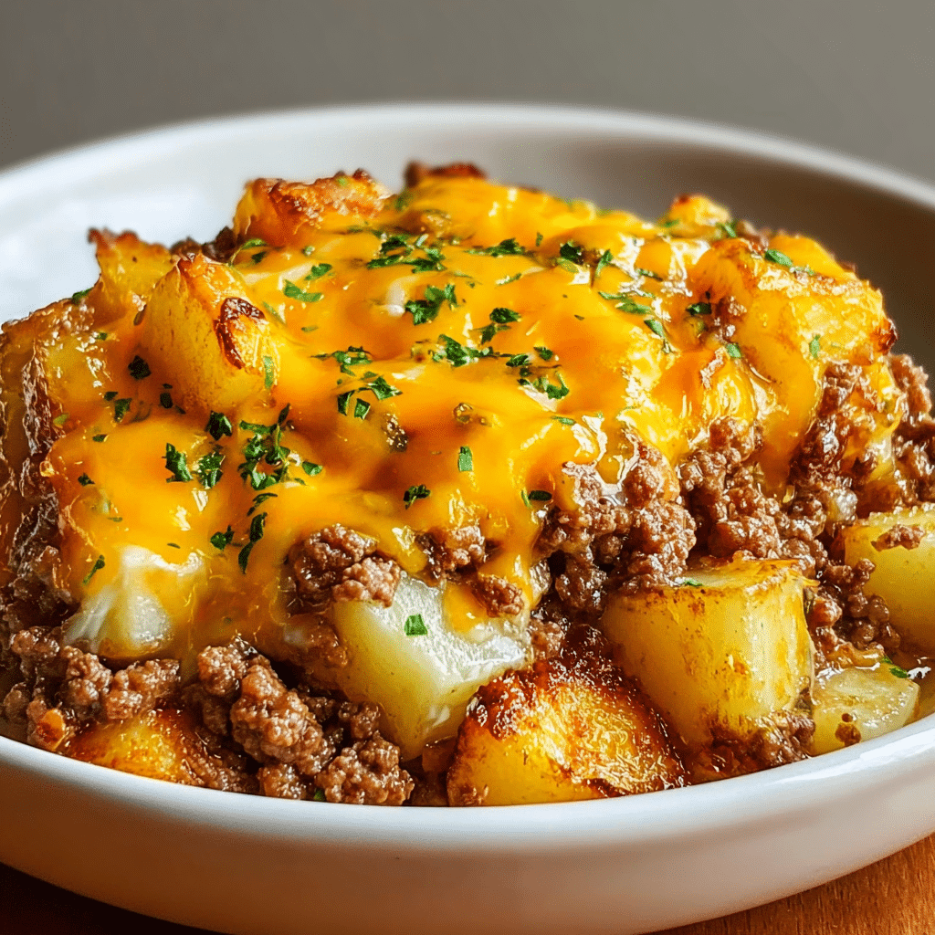 Ground Beef Cheesy Casserole Recipe - Recipe Image