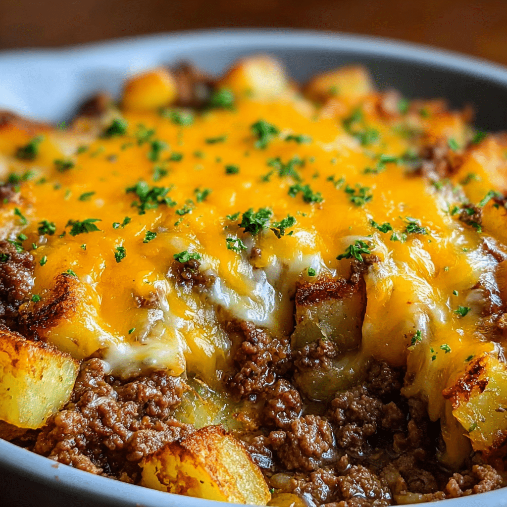 Ground Beef Cheesy Casserole Recipe - Recipe Image