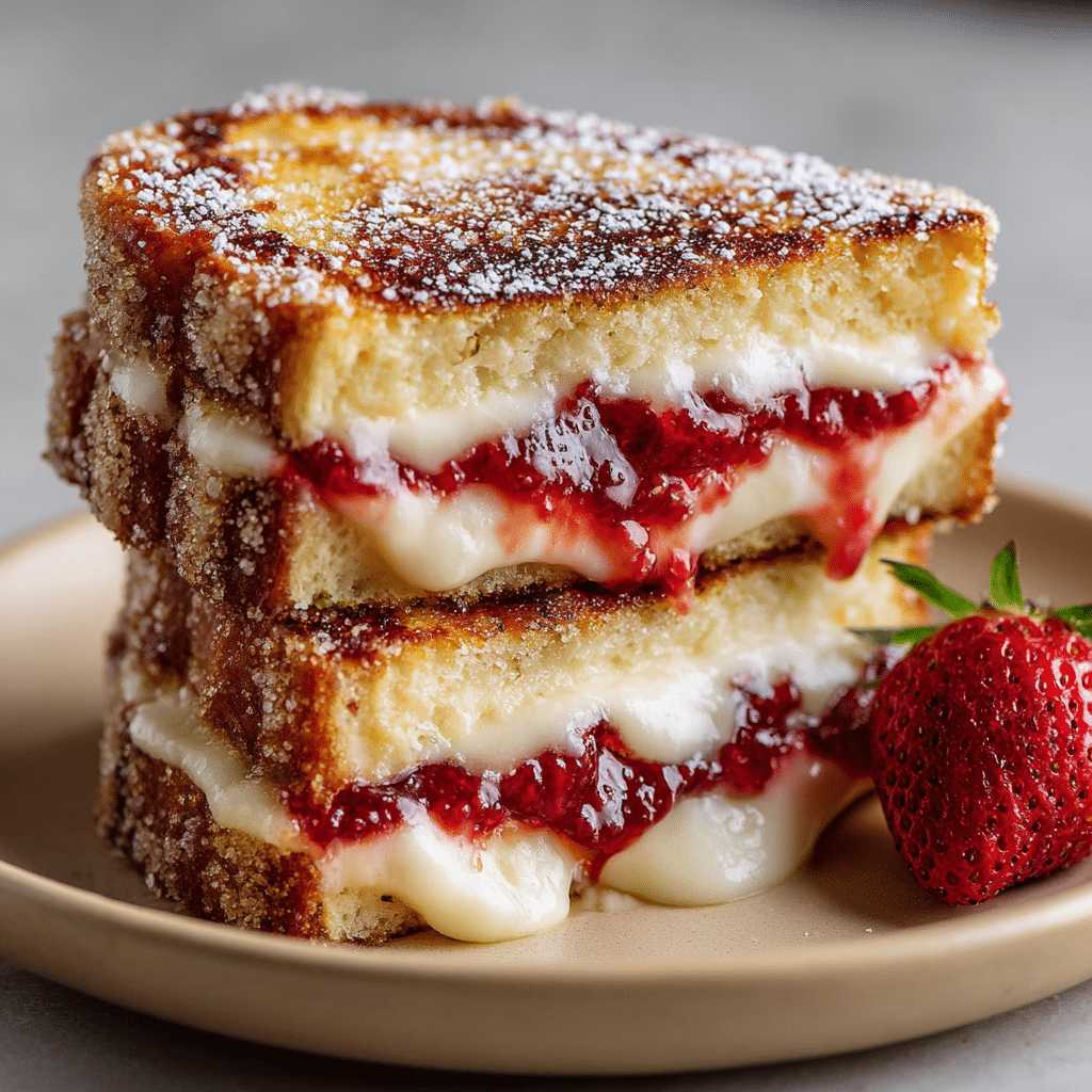 Fried Strawberry Cheesecake Sandwiches Recipe - Recipe Image
