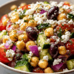 Mediterranean Chickpea Feta Salad Recipe