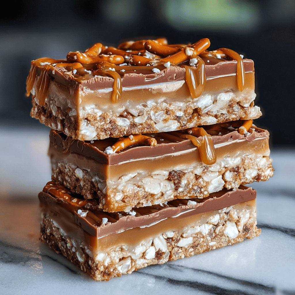 No-Bake Peanut Butter Pretzel Clusters Recipe - Recipe Image
