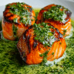 Baked Salmon Meatballs with Creamy Avocado Sauce Recipe