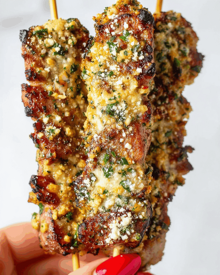 Garlic Parmesan Chicken Skewers Recipe
