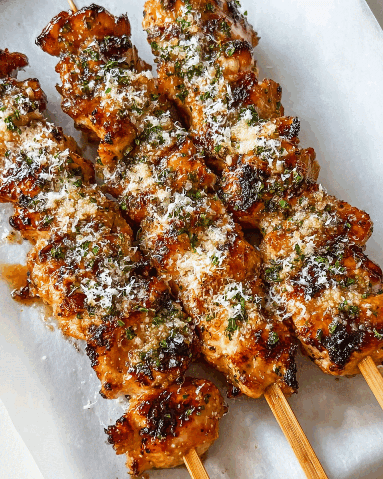 The Best Ranch Garlic Parmesan Chicken Skewers Recipe