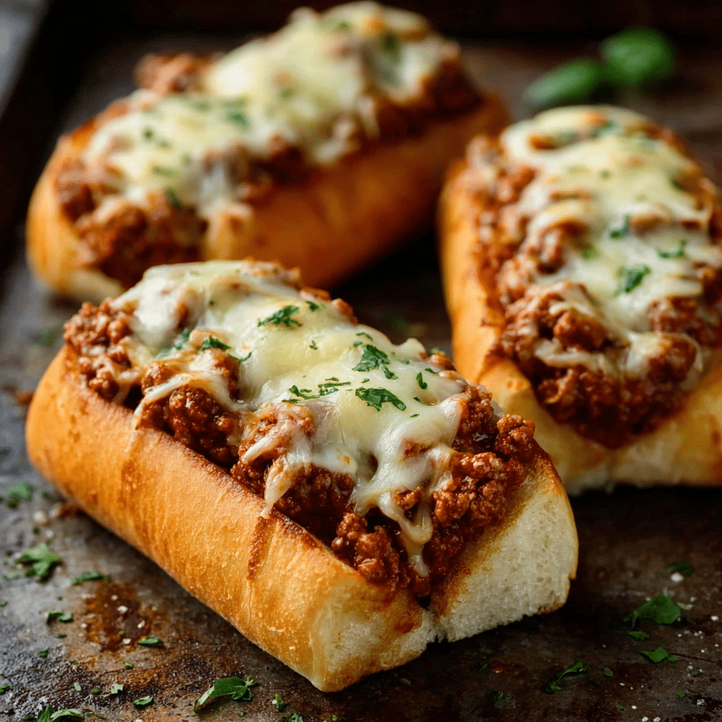 Italian Garlic Bread Sloppy Joes Recipe - Recipe Image