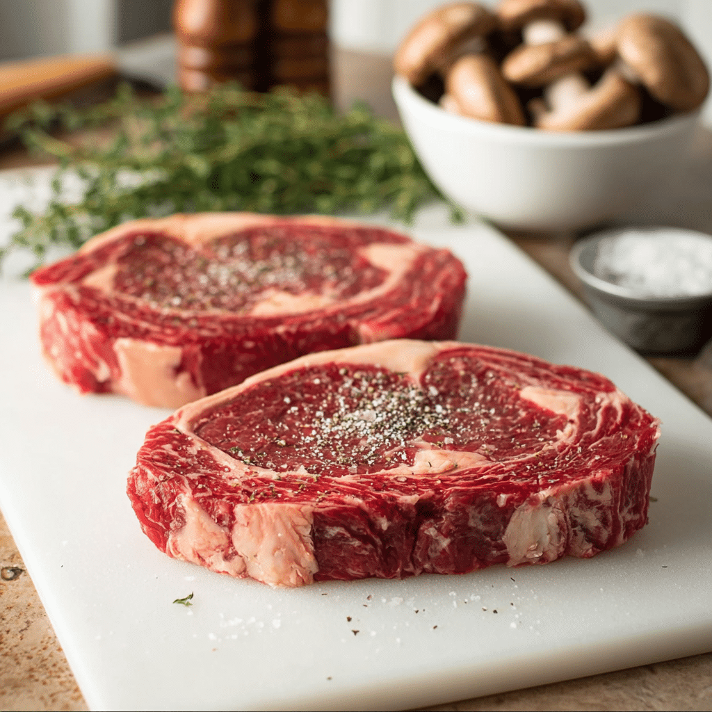 Garlic Mushroom Steak Recipe - Recipe Image