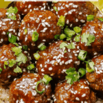 The Best Honey Garlic Meatball Rice Bake Recipe