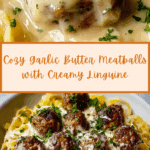 Garlic Butter Meatballs : Creamy Linguine Delight Recipe