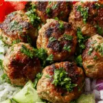 GREEK MEATBALL BOWL WITH TZATZIKI, RICE & FRESH VEGGIES Recipe