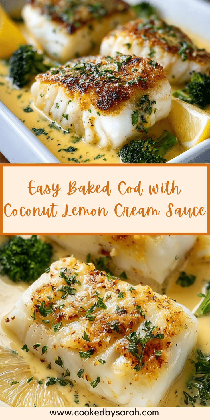 Ingredients Recipe: Baked Cod in Coconut Lemon Cream Sauce - Easy Elegance