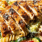 Teriyaki Chicken with Roasted Vegetable Pasta Recipe