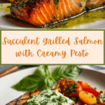 GRILLED SALMON WITH CREAMY PESTO SAUCE Recipe