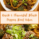 Simple Black Pepper Beef Udon Recipe