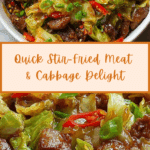 Meat with Crisp Cabbage in Garlic Sauce Recipe
