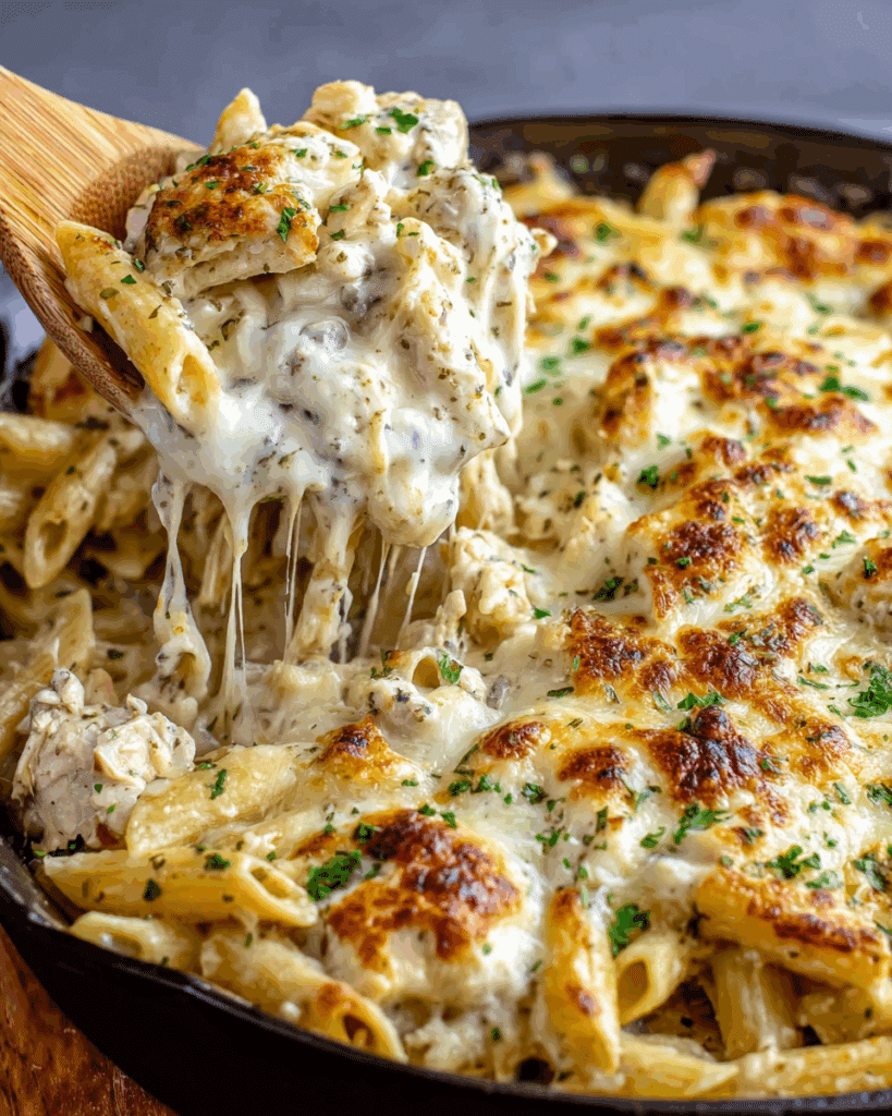 THE BEST Chicken Alfredo Bake Recipe