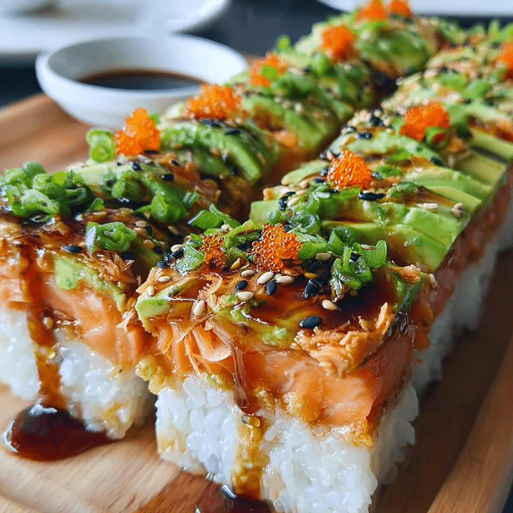 Spicy Salmon Sushi Bake Recipe - Recipe Image