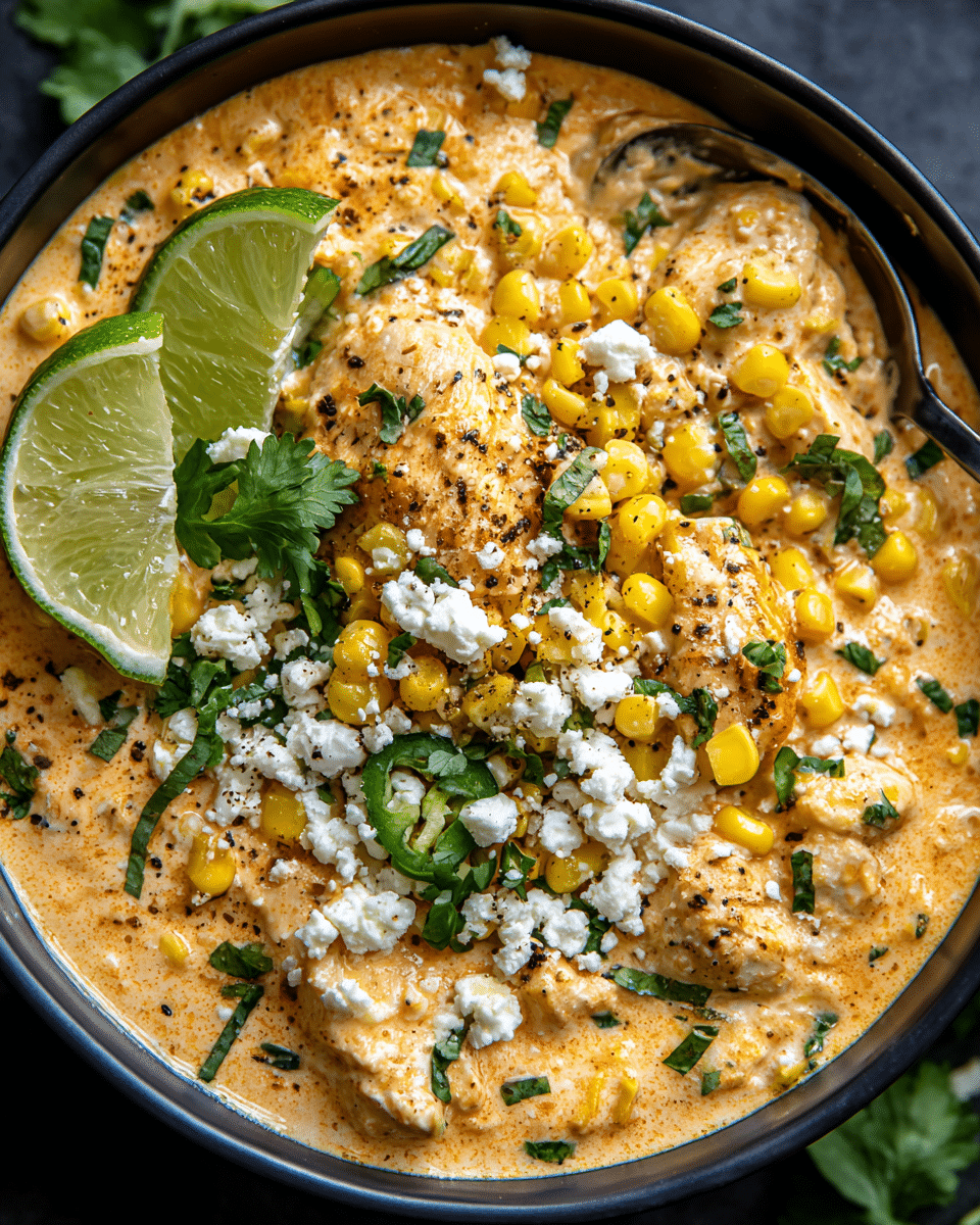 Slow Cooker Street Corn Chicken Recipe