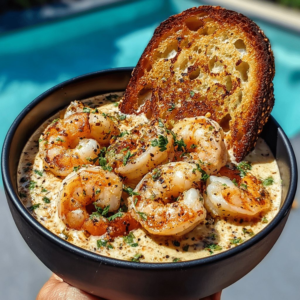 Shrimp Scampi Bowls with Garlic Bread Recipe - Recipe Image