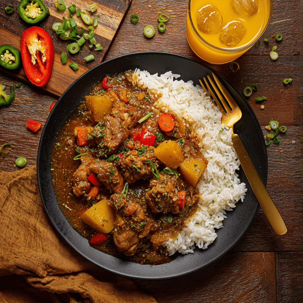 Authentic Jamaican Curry Chicken Recipe - Recipe Image