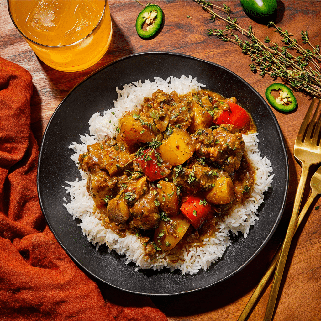Authentic Jamaican Curry Chicken Recipe - Recipe Image