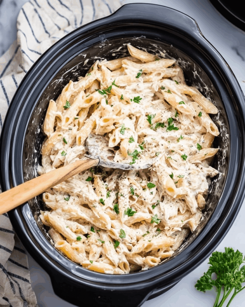 Slow Cooker Olive Garden Chicken Pasta Recipe