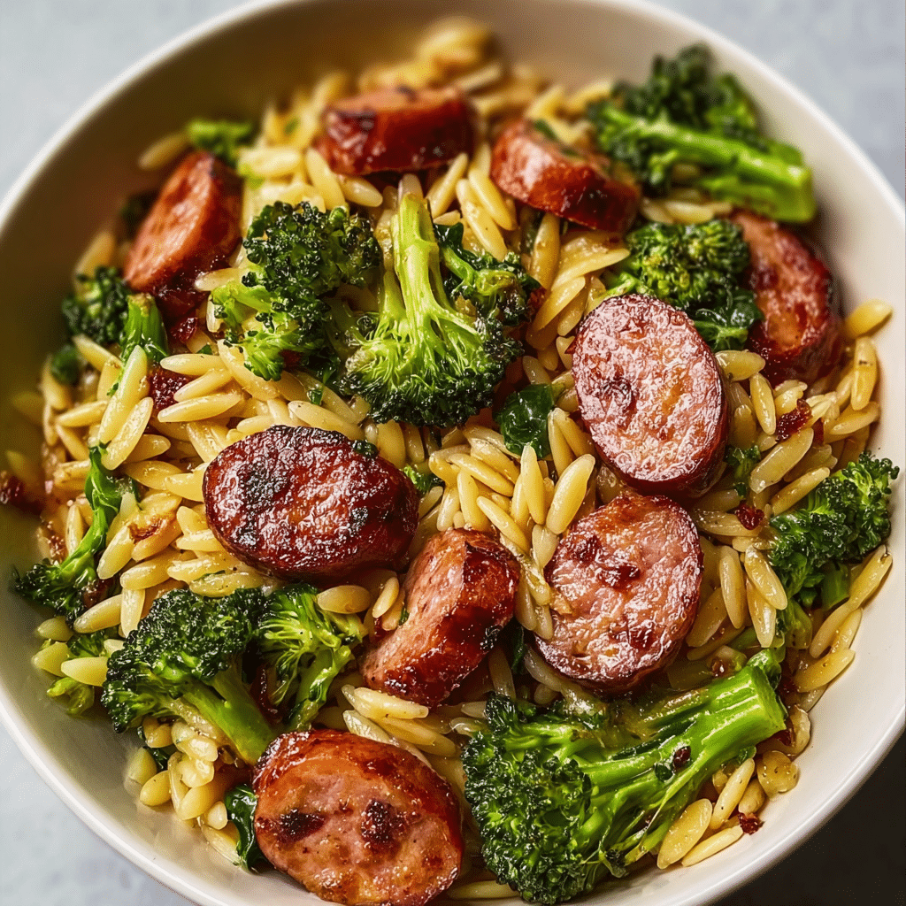 Chicken Sausage and Broccoli Orzo: A Delicious Recipe! Recipe - Recipe Image