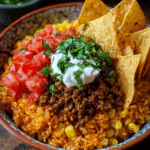 Taco Rice Bowl with Doritos Recipe