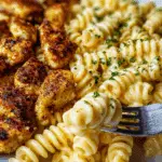 Garlic Parmesan Chicken Bites with Creamy Rotini Recipe