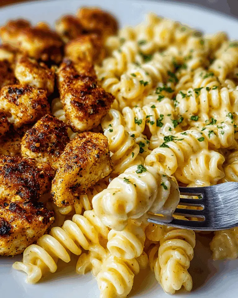 Garlic Parmesan Chicken Bites with Creamy Rotini Recipe
