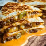 cheeseburger quesadillas with burger sauce Recipe