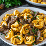 Cheesesteak Tortellini in Rich Provolone Sauce Recipe